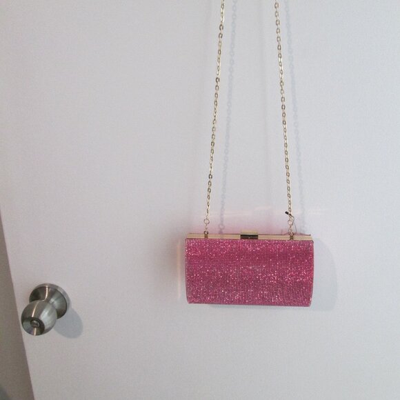 I.N.C. International Concepts Ranndi Sparkle Evening Bag Pink Dragonfruit NWT - Picture 8 of 9